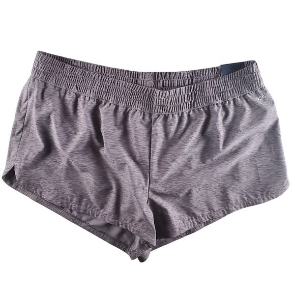 DSG Womens XL Mid Rise Stride Short Brief Lined Gray / Phantom Mist‎ Heather New - Picture 1 of 7